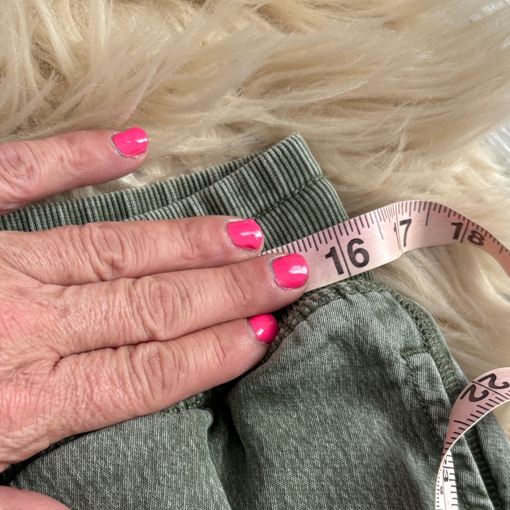 Aerie Green drawstring pants Large Short - Picture 4 of 5